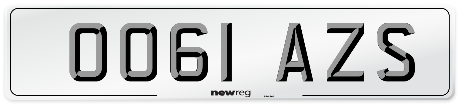 OO61 AZS Number Plate from New Reg